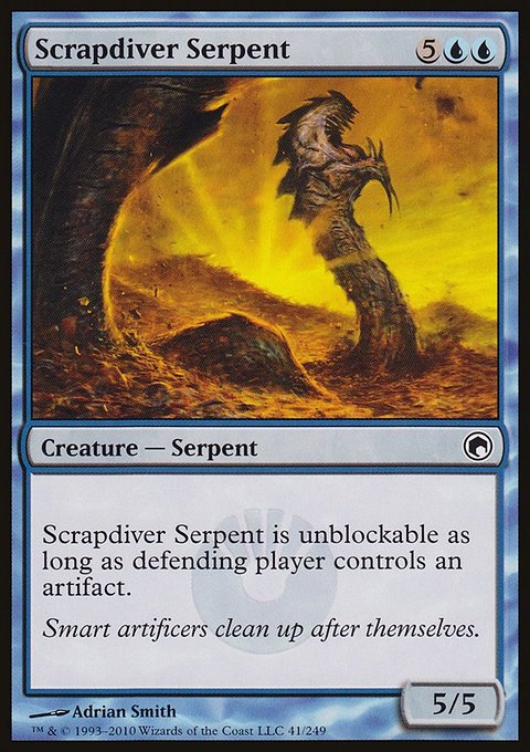 Scrapdiver Serpent, Scars of Mirrodin #41, Magic: The Gathering card