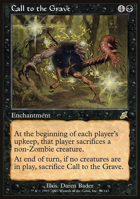 Call to the Grave, Scourge #58, Magic: The Gathering card