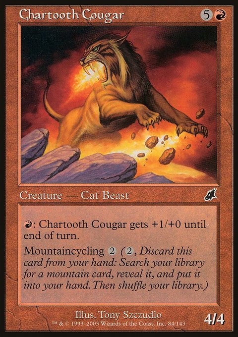 Chartooth Cougar, Scourge #84, Magic: The Gathering card