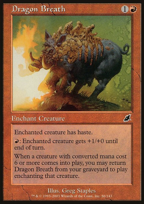 Dragon Breath, Scourge #86, Magic: The Gathering card