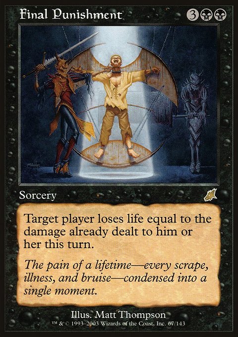 Final Punishment, Scourge #67, Magic: The Gathering card
