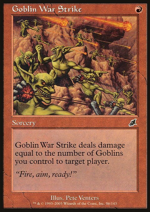 Goblin War Strike, Scourge #96, Magic: The Gathering card