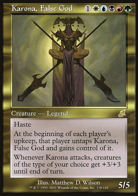 Karona, False God, Scourge #138, Magic: The Gathering card