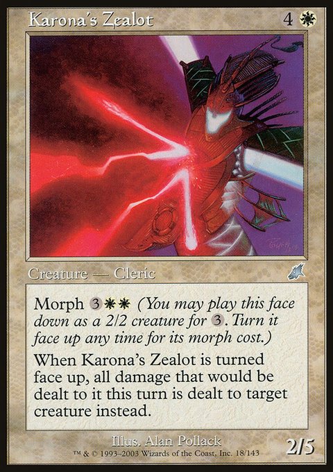 Karona's Zealot, Scourge #18, Magic: The Gathering card