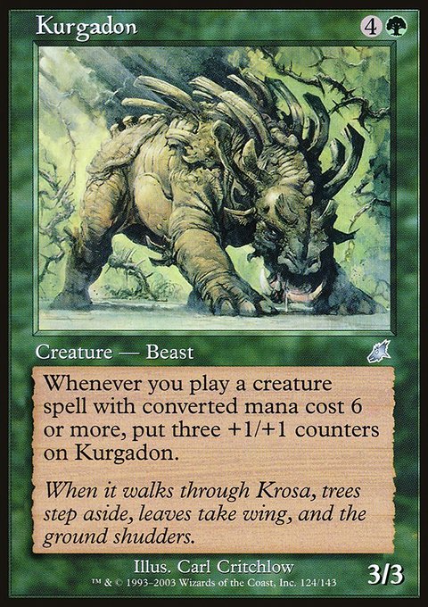 Kurgadon, Scourge #124, Magic: The Gathering card