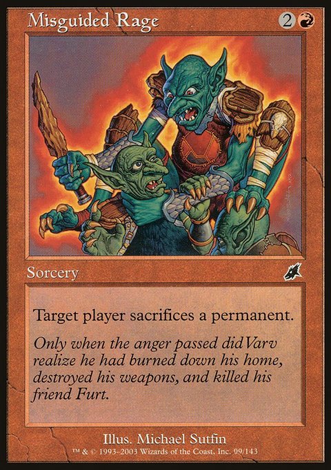 Misguided Rage, Scourge #99, Magic: The Gathering card