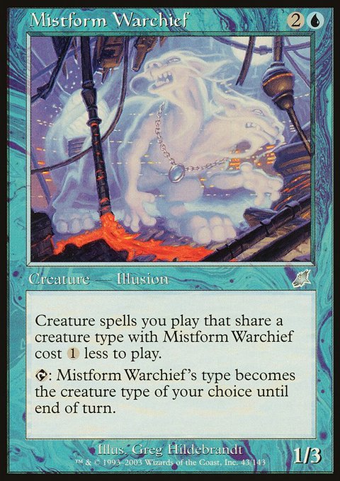 Mistform Warchief, Scourge #43, Magic: The Gathering card