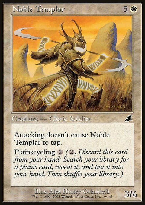 Noble Templar, Scourge #19, Magic: The Gathering card