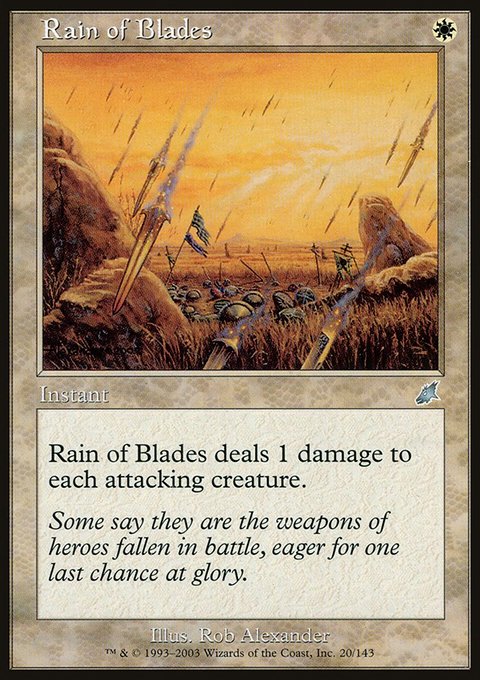 Rain of Blades, Scourge #20, Magic: The Gathering card