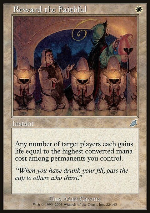 Reward the Faithful, Scourge #22, Magic: The Gathering card
