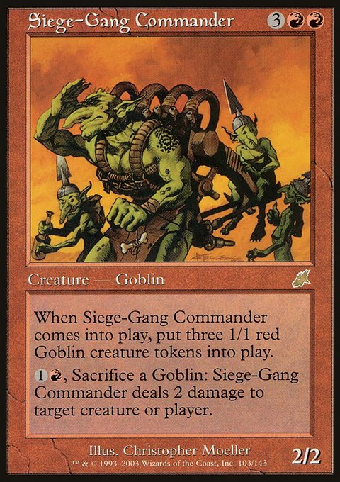Siege-Gang Commander, Scourge #103, Magic: The Gathering card