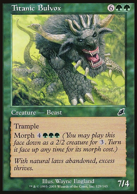 Titanic Bulvox, Scourge #129, Magic: The Gathering card