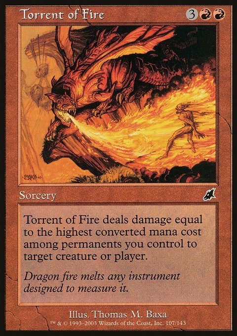 Torrent of Fire, Scourge #107, Magic: The Gathering card