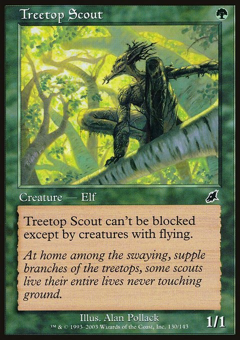 Treetop Scout, Scourge #130, Magic: The Gathering card