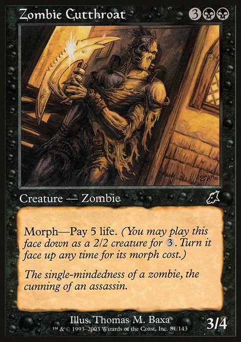 Zombie Cutthroat, Scourge #81, Magic: The Gathering card
