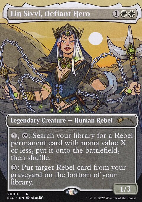 Lin Sivvi, Defiant Hero, Secret Lair Countdown #2000, Magic: The Gathering card