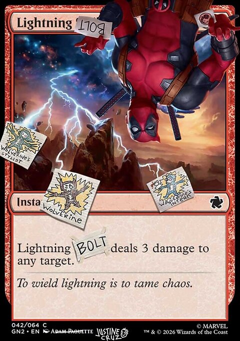 Lightning Bolt, Secret Lair Drop #IFIYW-2, Magic: The Gathering card