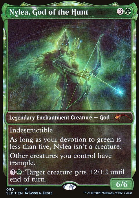 Nylea, God of the Hunt, Secret Lair Drop #80, Magic: The Gathering card