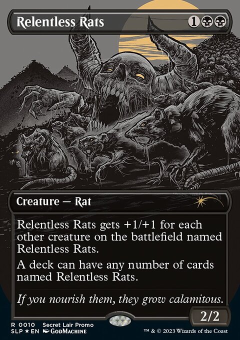 Relentless Rats, Secret Lair Promo #10, Magic: The Gathering card