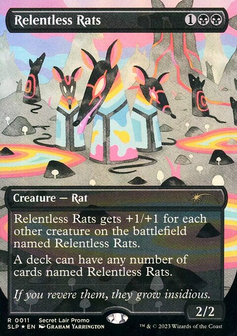 Relentless Rats, Secret Lair Promo #11, Magic: The Gathering card
