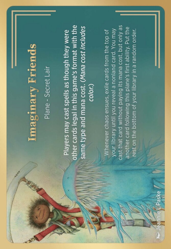 Imaginary Friends (Plane), Secret Lair Showcase Planes #5, Magic: The Gathering card