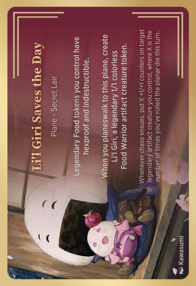 Li'l Giri Saves the Day, Secret Lair Showcase Planes #6, Magic: The Gathering card
