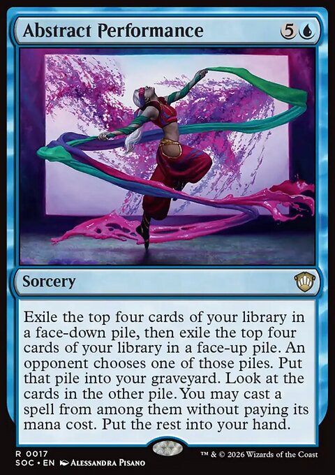 Abstract Performance, Secrets of Strixhaven Commander #17, Magic: The Gathering card