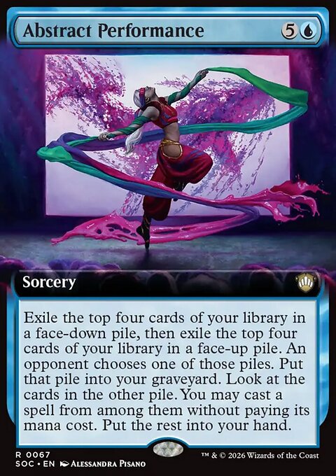 Abstract Performance, Secrets of Strixhaven Commander #67, Magic: The Gathering card