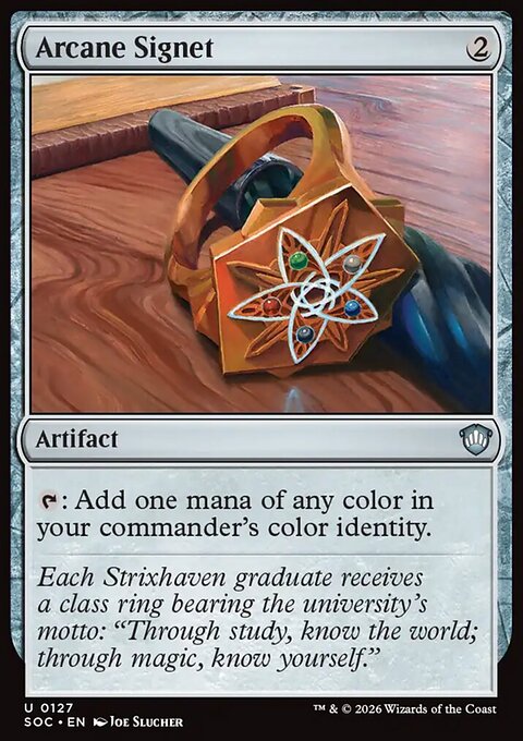 Arcane Signet, Secrets of Strixhaven Commander #127, Magic: The Gathering card