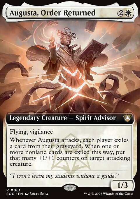 Augusta, Order Returned, Secrets of Strixhaven Commander #61, Magic: The Gathering card