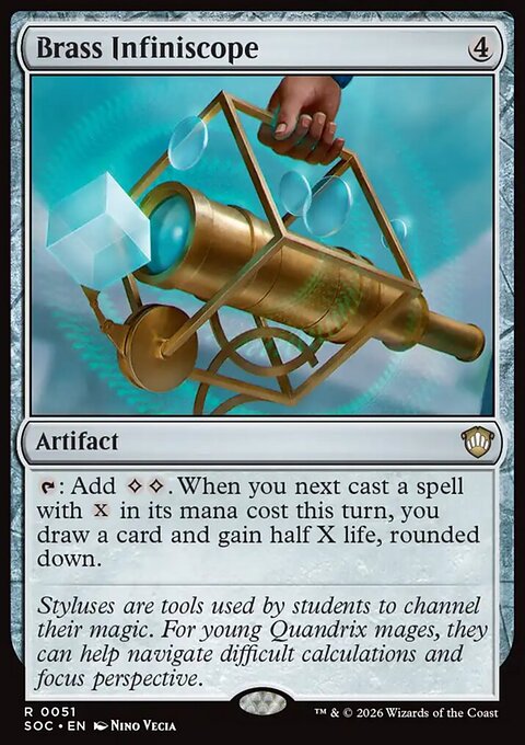 Brass Infiniscope, Secrets of Strixhaven Commander #51, Magic: The Gathering card