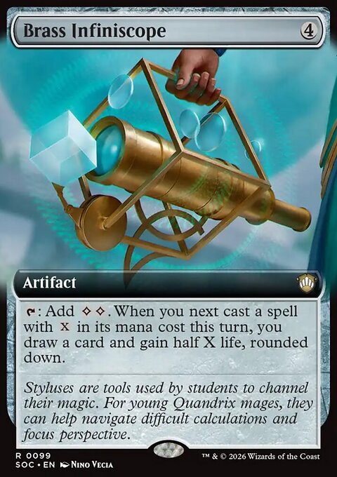Brass Infiniscope, Secrets of Strixhaven Commander #99, Magic: The Gathering card