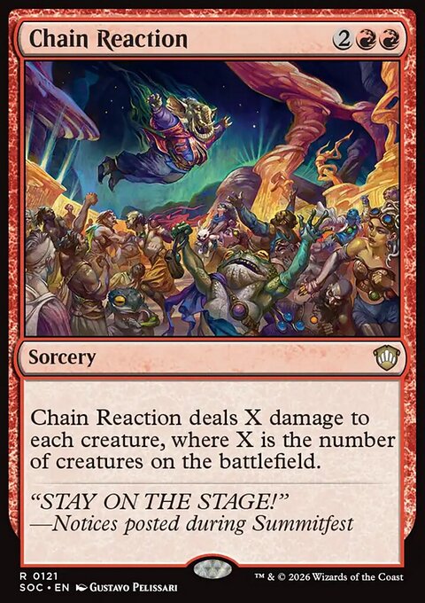 Chain Reaction, Secrets of Strixhaven Commander #121, Magic: The Gathering card