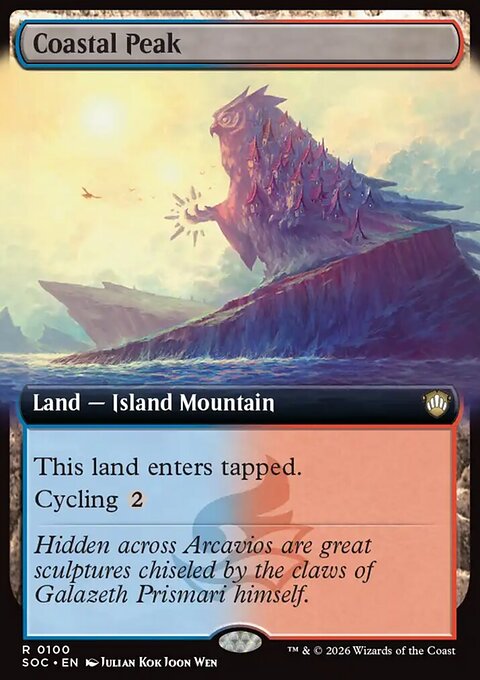 Coastal Peak, Secrets of Strixhaven Commander #100, Magic: The Gathering card