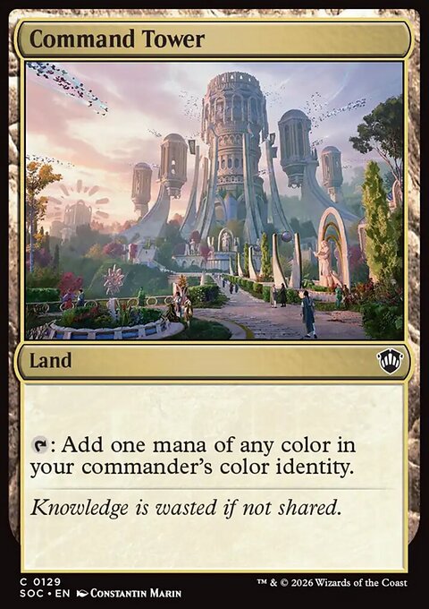 Command Tower, Secrets of Strixhaven Commander #129, Magic: The Gathering card