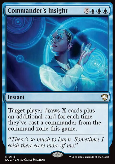 Commander's Insight, Secrets of Strixhaven Commander #113, Magic: The Gathering card
