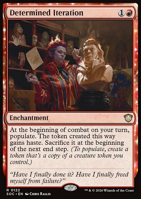 Determined Iteration, Secrets of Strixhaven Commander #122, Magic: The Gathering card