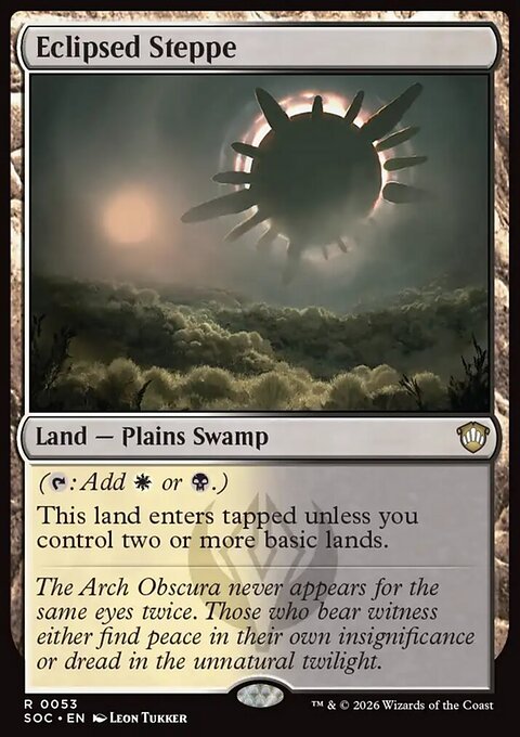 Eclipsed Steppe, Secrets of Strixhaven Commander #53, Magic: The Gathering card