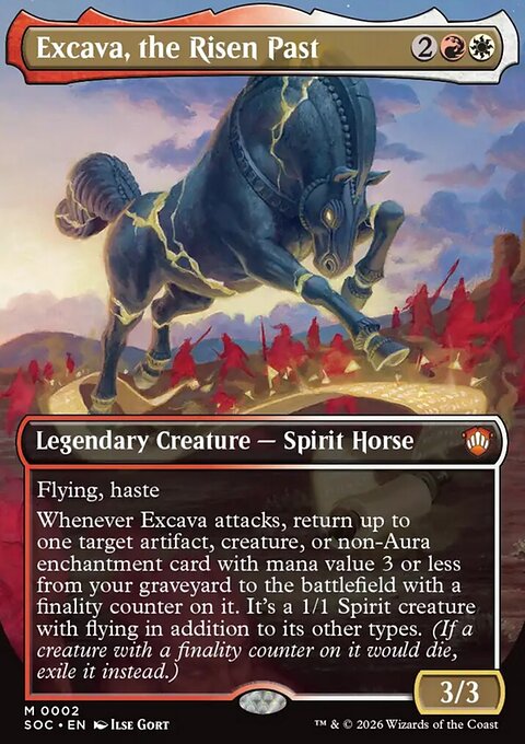 Excava, the Risen Past, Secrets of Strixhaven Commander #2, Magic: The Gathering card