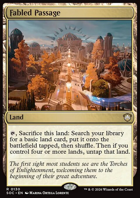 Fabled Passage, Secrets of Strixhaven Commander #130, Magic: The Gathering card