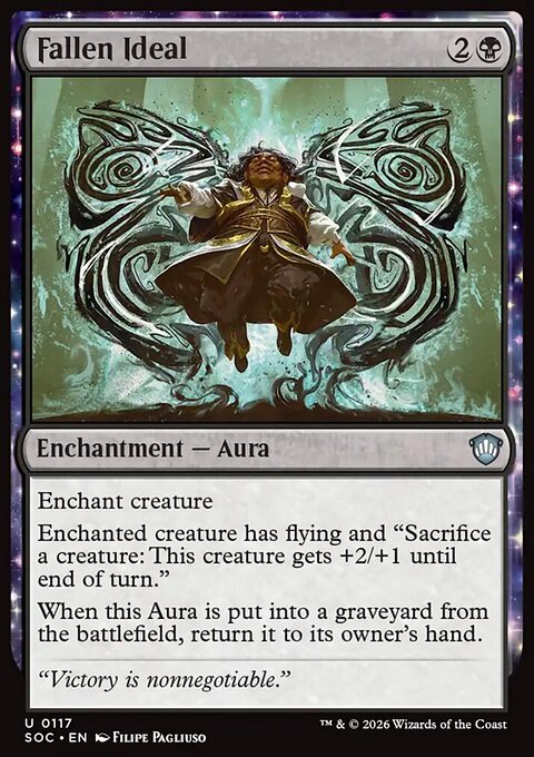 Fallen Ideal, Secrets of Strixhaven Commander #117, Magic: The Gathering card