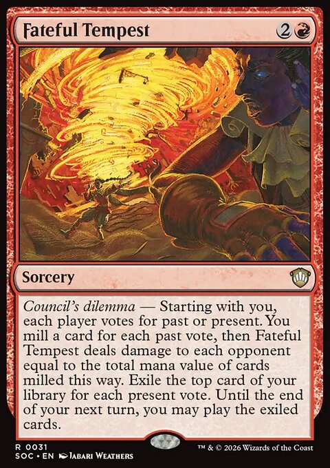 Fateful Tempest, Secrets of Strixhaven Commander #31, Magic: The Gathering card