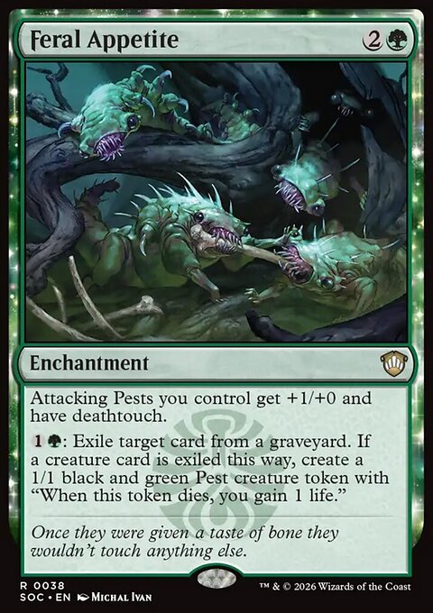 Feral Appetite, Secrets of Strixhaven Commander #38, Magic: The Gathering card