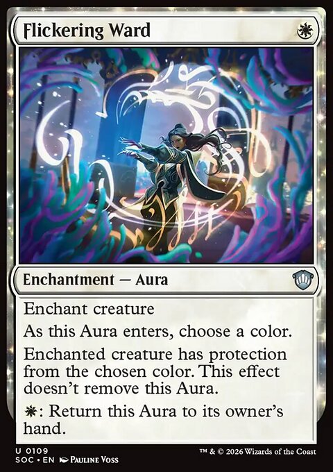 Flickering Ward, Secrets of Strixhaven Commander #109, Magic: The Gathering card