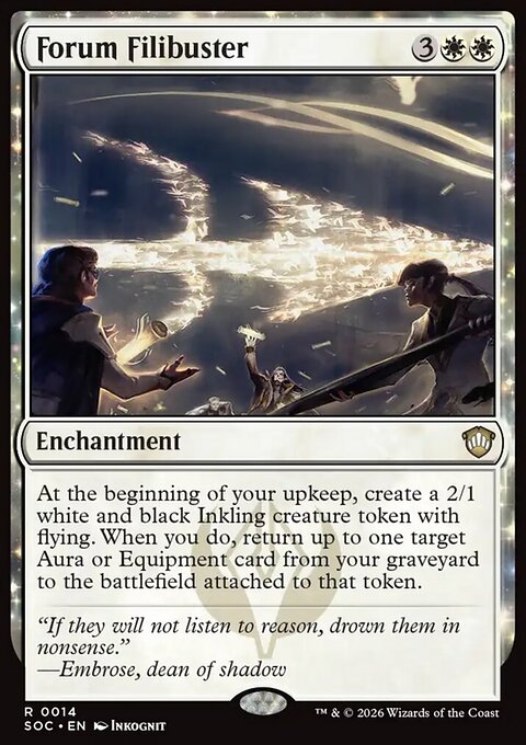 Forum Filibuster, Secrets of Strixhaven Commander #14, Magic: The Gathering card