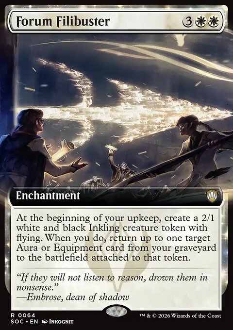 Forum Filibuster, Secrets of Strixhaven Commander #64, Magic: The Gathering card