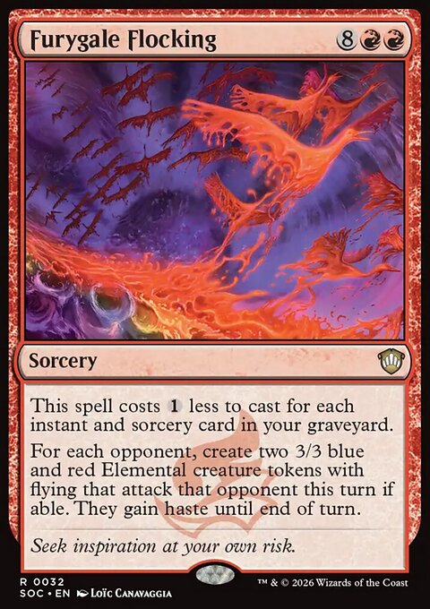 Furygale Flocking, Secrets of Strixhaven Commander #32, Magic: The Gathering card