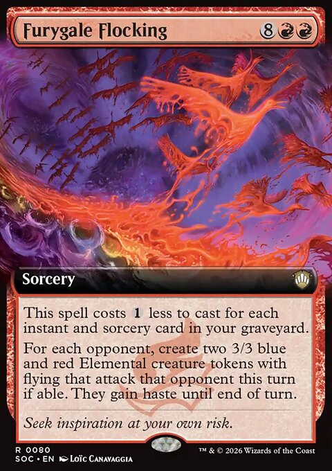 Furygale Flocking, Secrets of Strixhaven Commander #80, Magic: The Gathering card