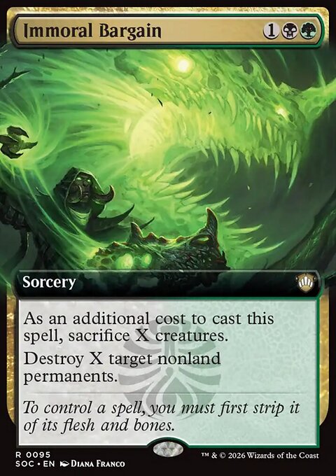 Immoral Bargain, Secrets of Strixhaven Commander #95, Magic: The Gathering card