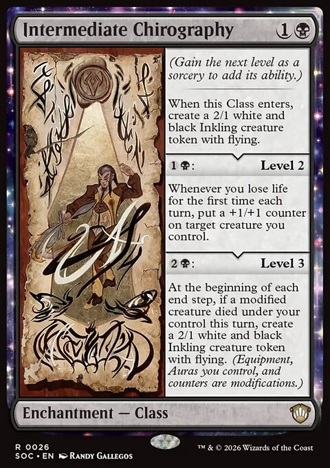 Intermediate Chirography, Secrets of Strixhaven Commander #26, Magic: The Gathering card